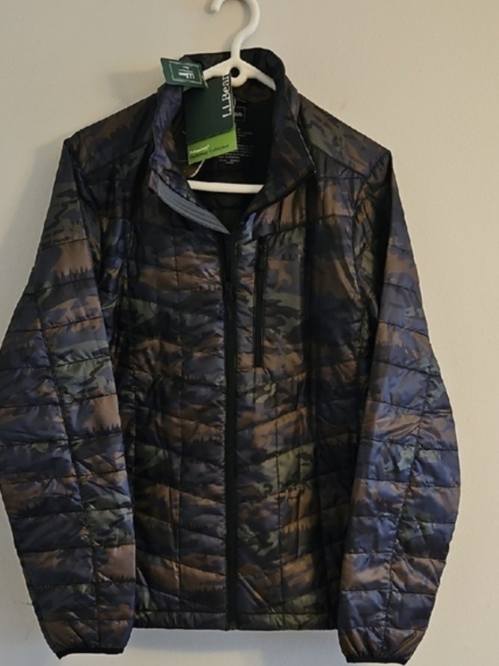 L.L. Bean Men’s Camo Quilted Puffer Jacket - Green/Black/Brown